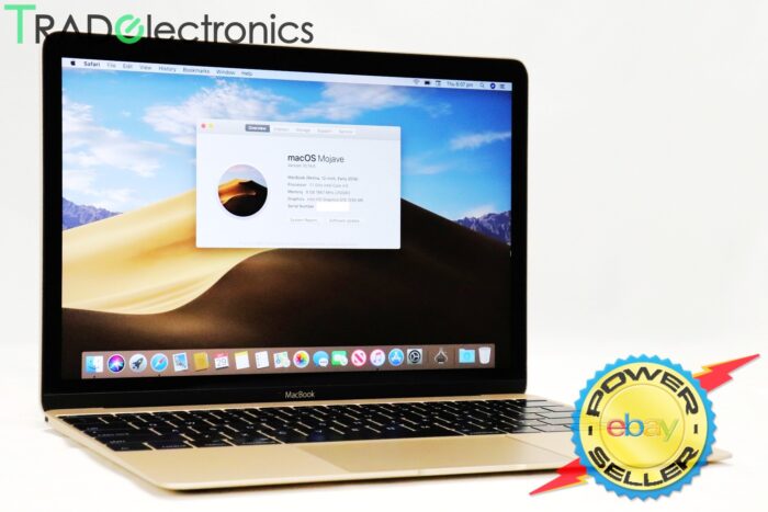 (👍A)Early2016 Apple Macbook Gold 12" Retina m3 1.1Ghz 8GB 256GB SSD A1534