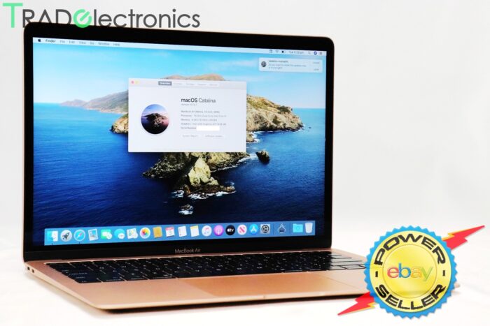 (💎A+)2018 Apple Macbook Air 13" 2TB3 i5 1.6Ghz 8B 128GB SSD TouchID Gold A1932