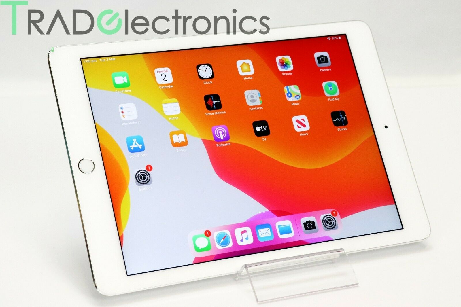 (👍A) Apple iPad Air 2nd Gen 64GB Silver 9.7'' Retina TouchID A1566 WiFi  AUstock