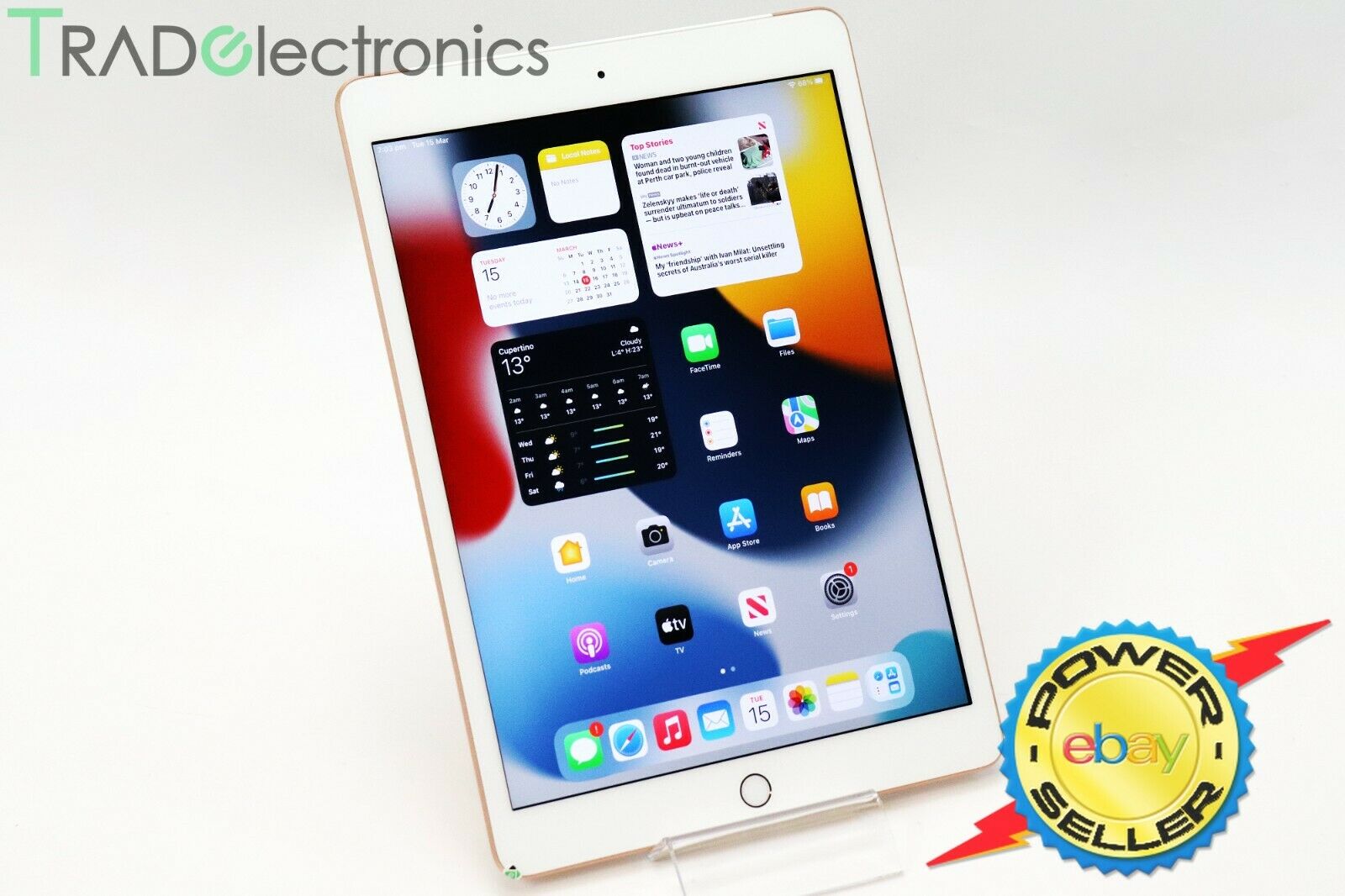 ( A) Apple iPad 8 WiFi + LTE 128GB Gold 10.2" Retina TouchID A2429